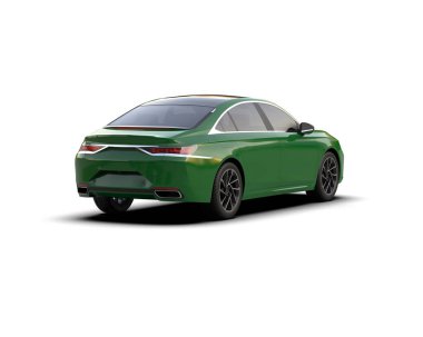 Üç boyutlu illüstrasyon. Modern araba beyaz arkaplanda izole edildi. 