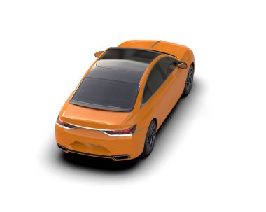 Üç boyutlu illüstrasyon. Modern araba beyaz arkaplanda izole edildi. 