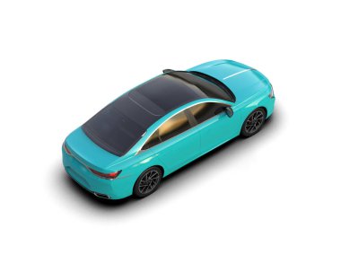 Üç boyutlu illüstrasyon. Modern araba beyaz arkaplanda izole edildi. 