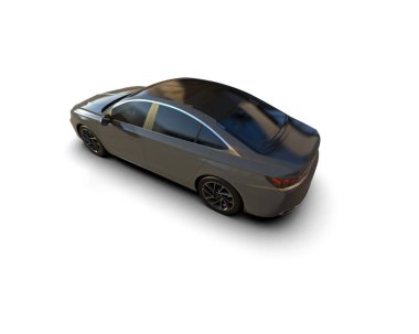 Üç boyutlu illüstrasyon. Modern araba beyaz arkaplanda izole edildi. 