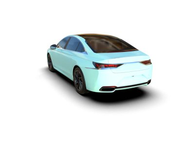 Üç boyutlu illüstrasyon. Modern araba beyaz arkaplanda izole edildi. 