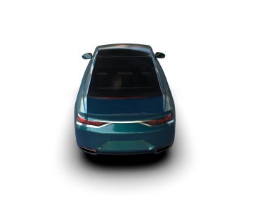 Üç boyutlu illüstrasyon. Modern araba beyaz arkaplanda izole edildi. 