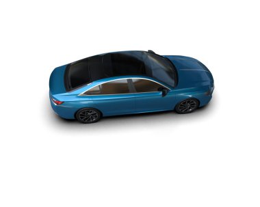 Üç boyutlu illüstrasyon. Modern araba beyaz arkaplanda izole edildi. 