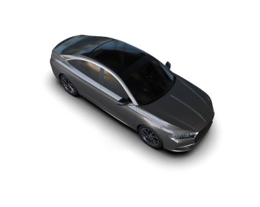 Üç boyutlu illüstrasyon. Modern araba beyaz arkaplanda izole edildi. 