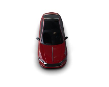 Üç boyutlu illüstrasyon. Modern araba beyaz arkaplanda izole edildi. 