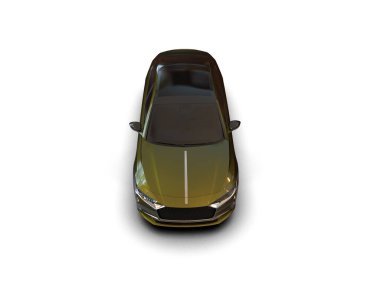 Üç boyutlu illüstrasyon. Modern araba beyaz arkaplanda izole edildi. 