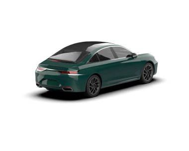 Üç boyutlu illüstrasyon. Modern araba beyaz arkaplanda izole edildi. 