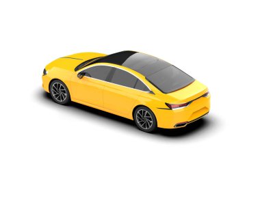 Üç boyutlu illüstrasyon. Modern araba beyaz arkaplanda izole edildi. 