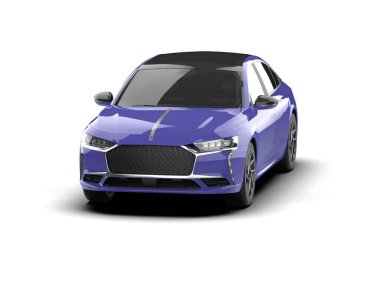 Üç boyutlu illüstrasyon. Modern araba beyaz arkaplanda izole edildi. 