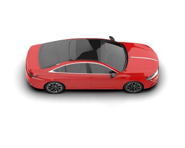 Üç boyutlu illüstrasyon. Modern araba beyaz arkaplanda izole edildi. 