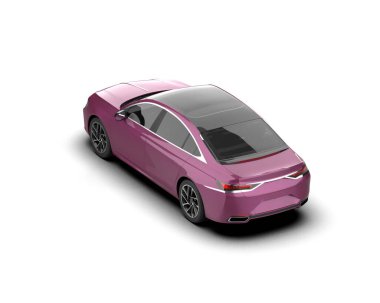 Üç boyutlu illüstrasyon. Modern araba beyaz arkaplanda izole edildi. 