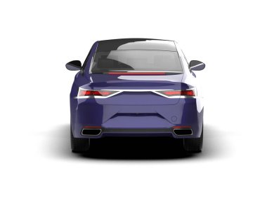 Modern araba beyaz arka planda izole edilmiş. 3d illüstrasyon. 