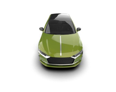 Modern araba beyaz arka planda izole edilmiş. 3d illüstrasyon. 