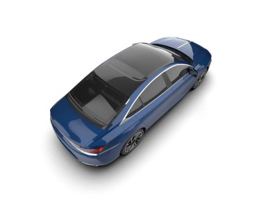 Modern araba beyaz arka planda izole edilmiş. 3d illüstrasyon. 