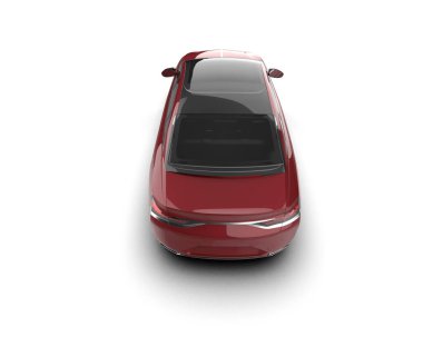 Modern araba beyaz arka planda izole edilmiş. 3d illüstrasyon. 