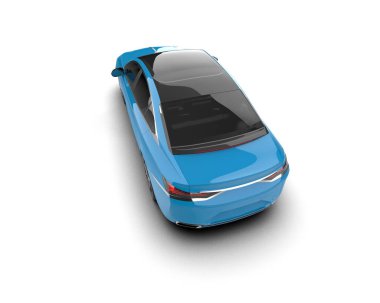 Modern araba beyaz arka planda izole edilmiş. 3d illüstrasyon. 