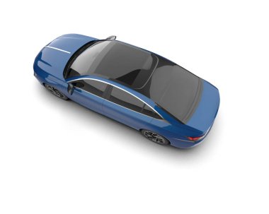 Modern araba beyaz arka planda izole edilmiş. 3d illüstrasyon. 