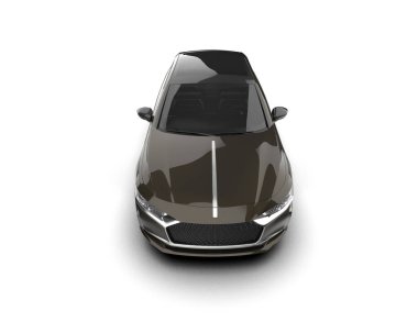 Modern araba beyaz arka planda izole edilmiş. 3d illüstrasyon. 