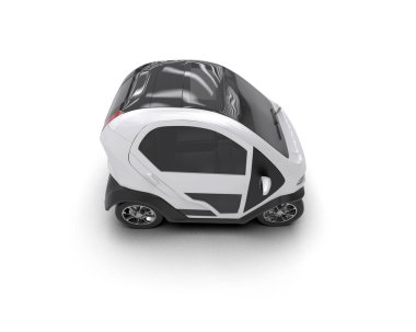 Modern araba beyaz arka planda izole edilmiş. 3d illüstrasyon. 