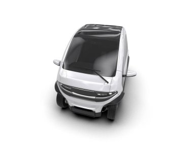 Modern araba beyaz arka planda izole edilmiş. 3d illüstrasyon. 