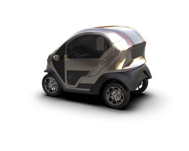 Modern araba beyaz arka planda izole edilmiş. 3d illüstrasyon. 