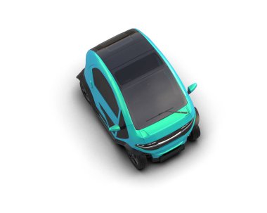 Modern araba beyaz arka planda izole edilmiş. 3d illüstrasyon. 