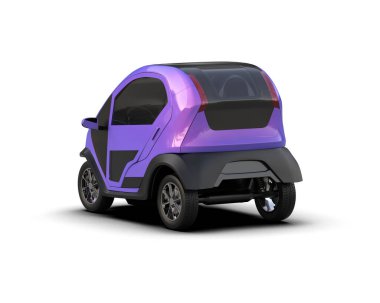 Modern araba beyaz arka planda izole edilmiş. 3d illüstrasyon. 