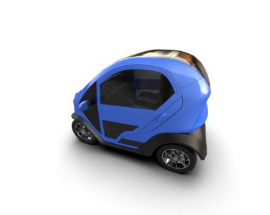Modern araba beyaz arka planda izole edilmiş. 3d illüstrasyon. 
