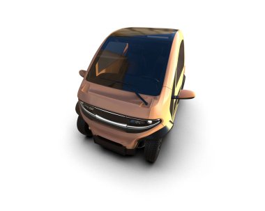 Modern araba beyaz arka planda izole edilmiş. 3d illüstrasyon. 