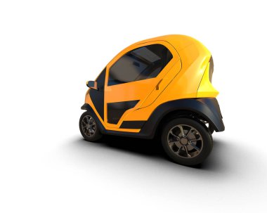 Modern araba beyaz arka planda izole edilmiş. 3d illüstrasyon. 