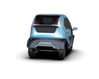 Modern araba beyaz arka planda izole edilmiş. 3d illüstrasyon. 