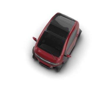 Modern araba beyaz arka planda izole edilmiş. 3d illüstrasyon. 