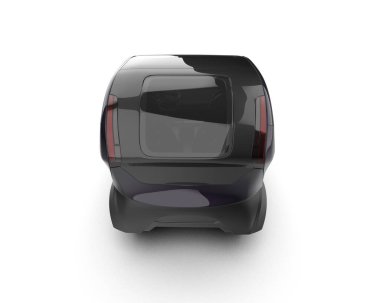 Modern araba beyaz arka planda izole edilmiş. 3d illüstrasyon. 