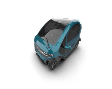 Modern araba beyaz arka planda izole edilmiş. 3d illüstrasyon. 