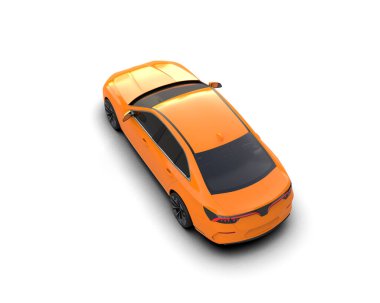 Üç boyutlu illüstrasyon. Modern araba beyaz arkaplanda izole edildi. 