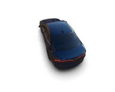 Üç boyutlu illüstrasyon. Modern araba beyaz arkaplanda izole edildi. 