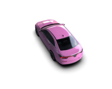 Üç boyutlu illüstrasyon. Modern araba beyaz arkaplanda izole edildi. 