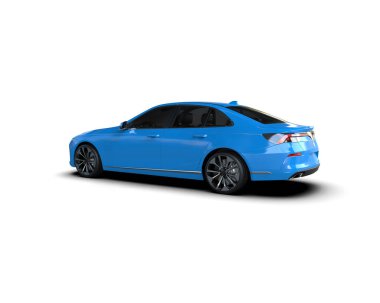 Üç boyutlu illüstrasyon. Modern araba beyaz arkaplanda izole edildi. 