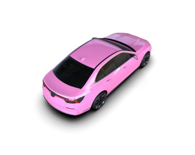 Üç boyutlu illüstrasyon. Modern araba beyaz arkaplanda izole edildi. 