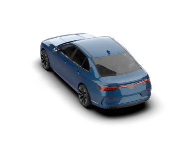 Üç boyutlu illüstrasyon. Modern araba beyaz arkaplanda izole edildi. 