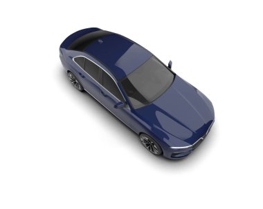 Üç boyutlu illüstrasyon. Modern araba beyaz arkaplanda izole edildi. 