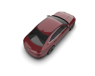 Üç boyutlu illüstrasyon. Modern araba beyaz arkaplanda izole edildi. 