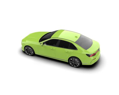 Üç boyutlu illüstrasyon. Modern araba beyaz arkaplanda izole edildi. 