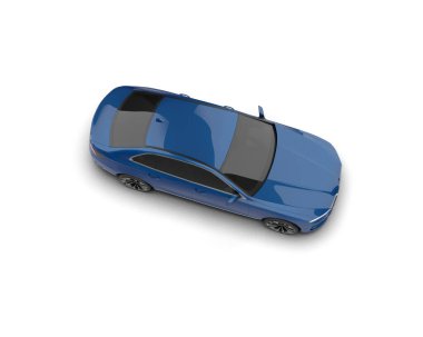 Üç boyutlu illüstrasyon. Modern araba beyaz arkaplanda izole edildi. 