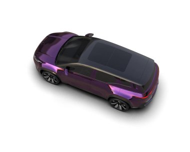 Üç boyutlu illüstrasyon. Modern araba beyaz arkaplanda izole edildi. 