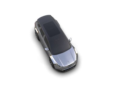 Üç boyutlu illüstrasyon. Modern araba beyaz arkaplanda izole edildi. 