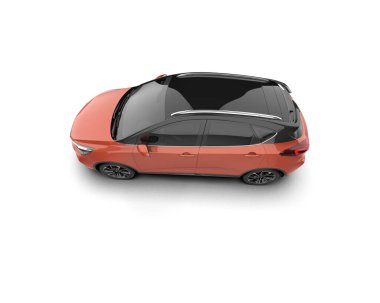 Modern araba beyaz arka planda izole edilmiş. 3d illüstrasyon. 