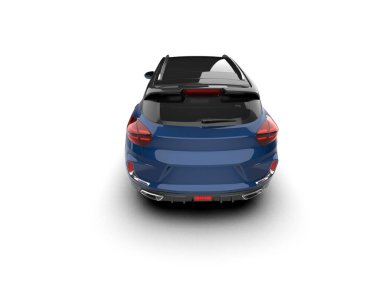 Modern araba beyaz arka planda izole edilmiş. 3d illüstrasyon. 