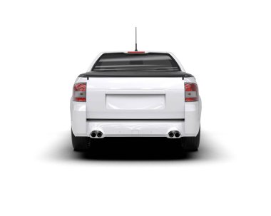 Modern araba beyaz arka planda izole edilmiş. 3d illüstrasyon. 