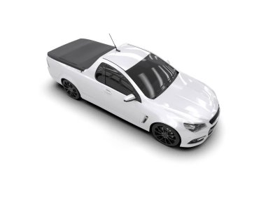 Modern araba beyaz arka planda izole edilmiş. 3d illüstrasyon. 